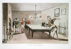 Billiards, engraved by G. Hunt