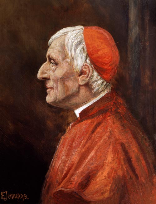 Portrait of Cardinal Newman (1801-90) from E. Jennings