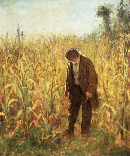 Man in a Cornfield from Eastman Johnson