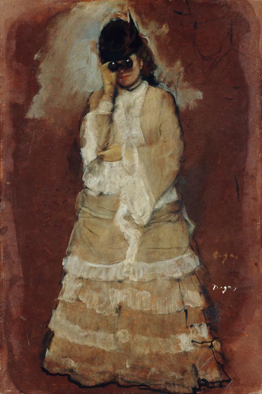 Lady with field glasses. from Edgar Degas