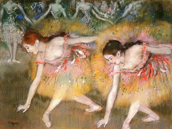 Dancers Bending Down from Edgar Degas