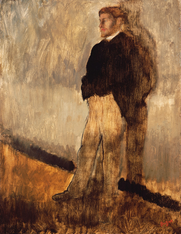 Portrait of a Man Standing with his Hands in his Pockets (Study for l''Interieur) 1868-69 from Edgar Degas
