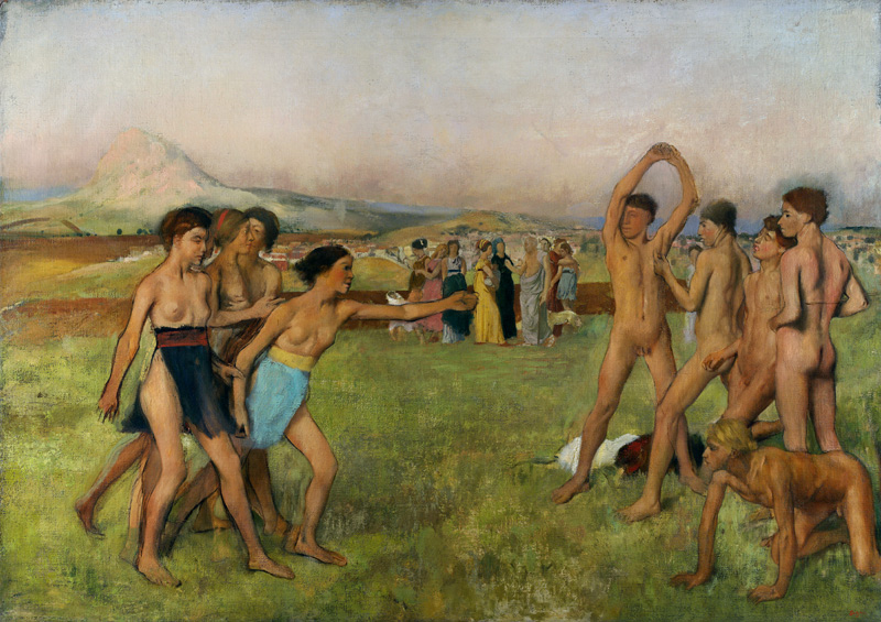 Young Spartans Exercising from Edgar Degas