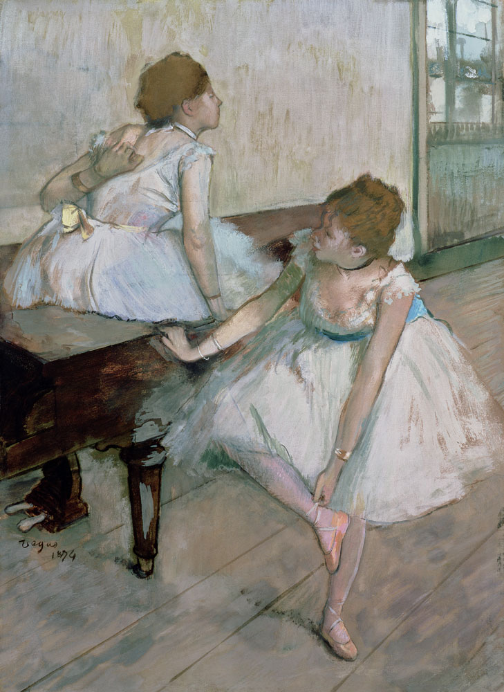 Two dancers resting from Edgar Degas