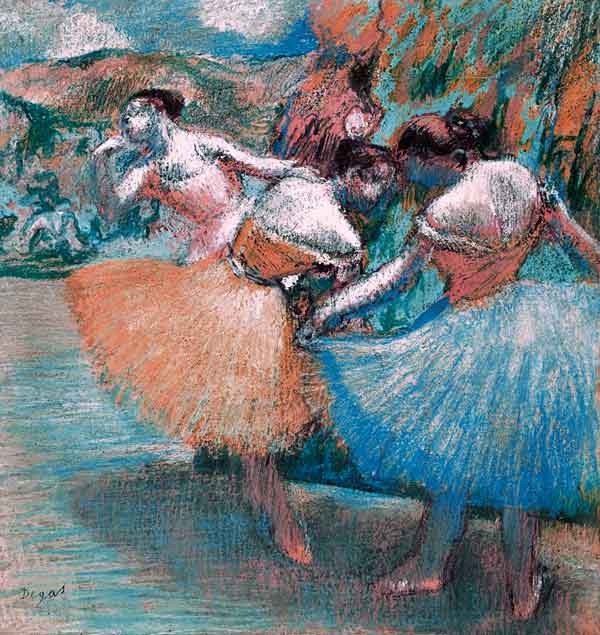 Three dancers from Edgar Degas