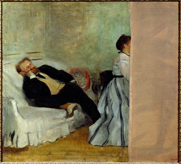 The painter Edouard Manet with his wife Suzanne from Edgar Degas