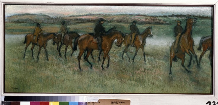 Exercising racehorses from Edgar Degas