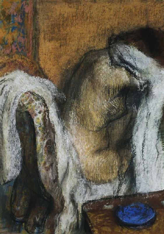 Frau bei der Toilette (Femme à sa toilette) from Edgar Degas