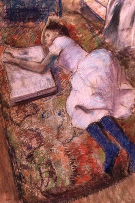 Reader Lying Down from Edgar Degas