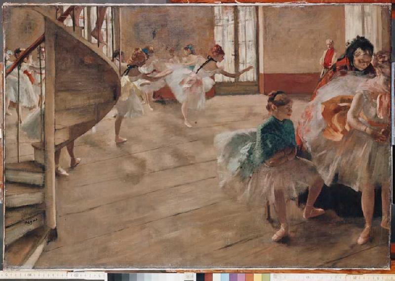 The dance rehearsal from Edgar Degas