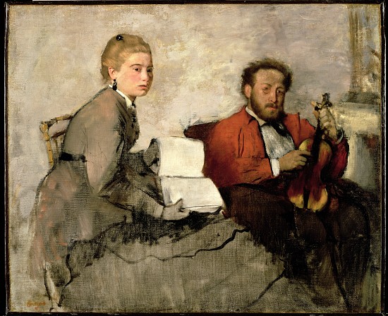 Violinist and Young Woman from Edgar Degas