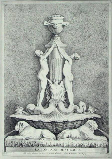 La Fontaine des Graces, engraved by Huquier from Edme Bouchardon