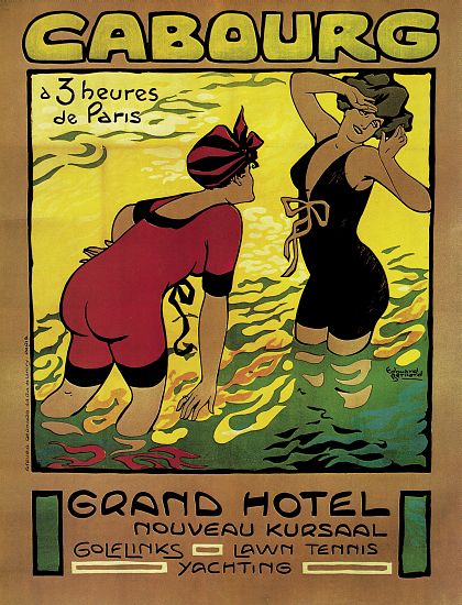 Poster advertising the Grand Hotel, Cabourg from Edouard Bernard
