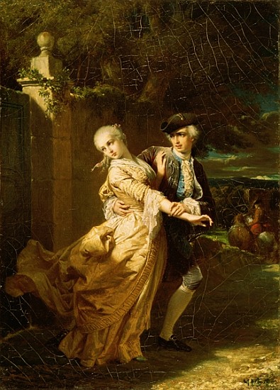 Lovelace Abducting Clarissa Harlowe from Edouard Louis Dubufe