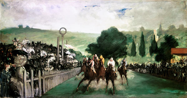 Racing at Longchamps from Edouard Manet