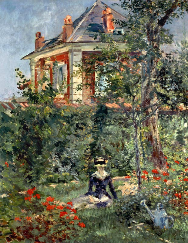 Marguerite in the garden of Bellevue from Edouard Manet