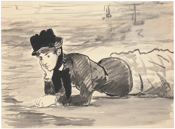 Woman Lying on the Beach. Annabel Lee from Edouard Manet
