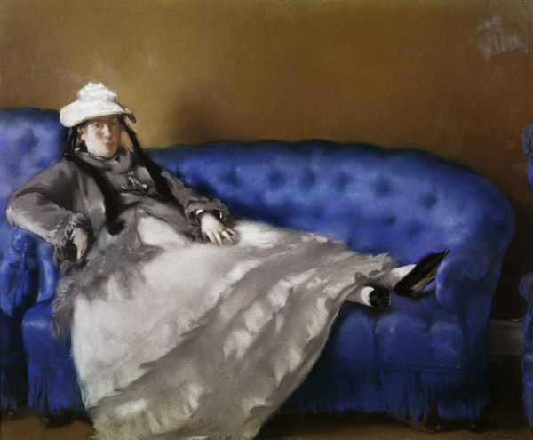 E.Manet, Madame Manet auf blauem Sofa from Edouard Manet