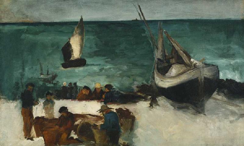 Fischer bei ihren Booten from Edouard Manet