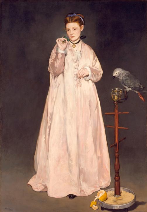 Lady with Parrot from Edouard Manet