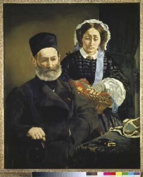 Monsieur and madam Auguste Manet, the parents of the artist.