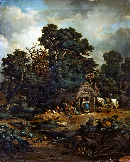 Peasant landscape from Edouard-Theophile Blanchard