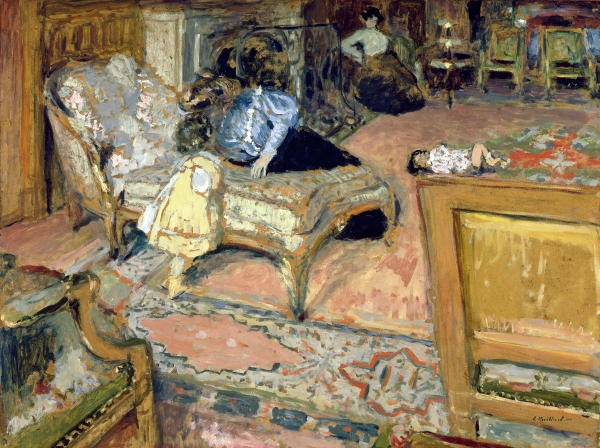 Confidence (The Bernheim Children in the Salon) 1905 (oil on board laid down on panel)  from Edouard Vuillard