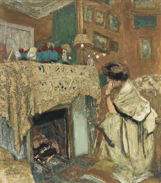 Madame Hessel by the fireplace from Edouard Vuillard