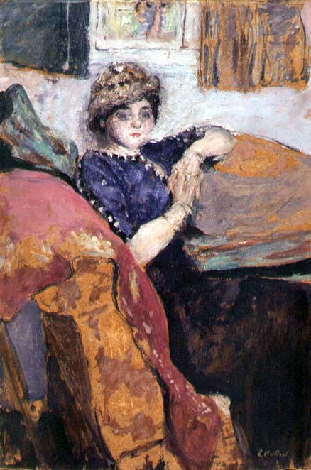 Mlle. Nathanson in the Artist''s Studio, c.1912 (oil on board)  from Edouard Vuillard