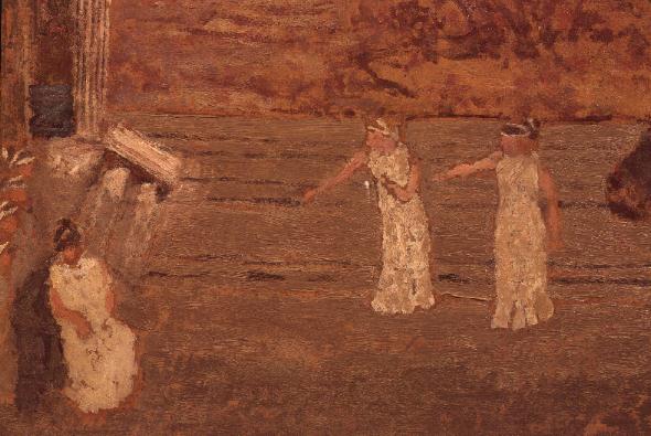 On Stage at the Theatre, c.1893 (board)  from Edouard Vuillard