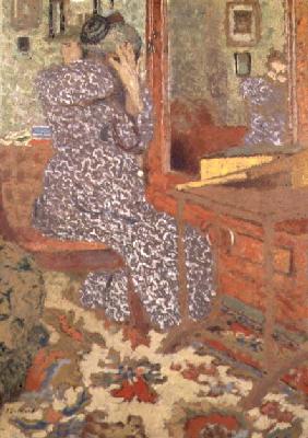 Madame Vuillard Arranging her Hair, 1900 (board) 