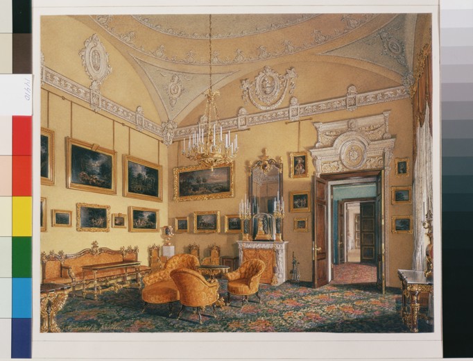 Interiors of the Winter Palace. The First Reserved Apartment. The Drawing-Room of Duke Maximilian Le from Eduard Hau