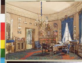 Interiors of the Winter Palace. The Study of Crown Prince Nikolay Aleksandrovich