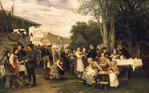 Rural feast in Swabia from Eduard Kurzbauer