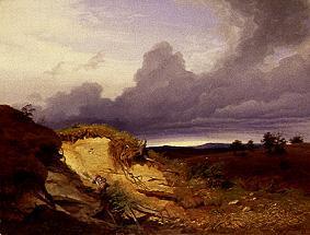 At noon rest in the sandpit from Eduard Schleich the Elder