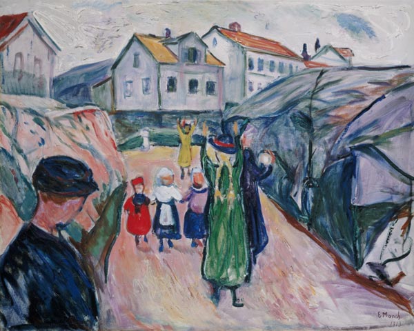 Village street Kragerö from Edvard Munch