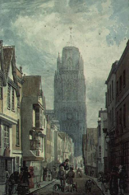 Redcliffe Street, Bristol, showing the Tower of the Church of St.Mary Redcliffe from Edward Cashin