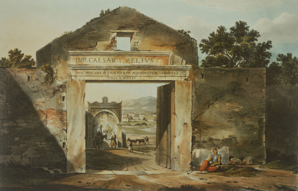 Athens , Roman city gate from Edward Dodwell