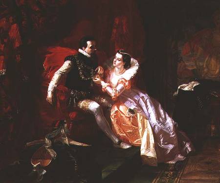 Leicester and Amy Robsart at Cumnor Hall from Edward Matthew Ward