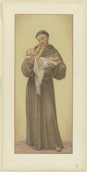 Der Heilige Antonius von Padua mit dem Jesuskind auf dem Arm from Edward von Steinle