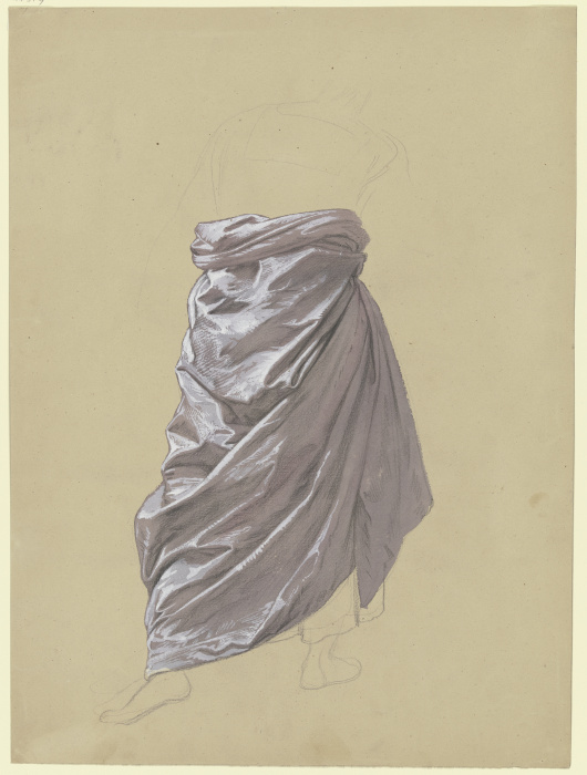 Rückenansicht einer ausschreitenden Gewandfigur from Edward von Steinle