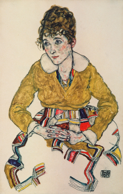 Portrait of the wife of the artist. from Egon Schiele