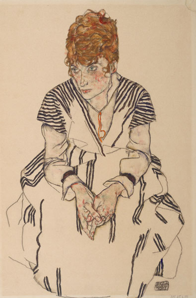 Portrait of the Artist's Sister-in-Law, Adele Harms from Egon Schiele