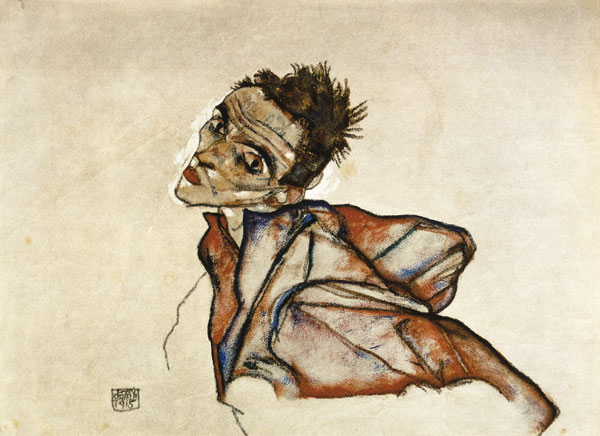 Self-portrait from Egon Schiele
