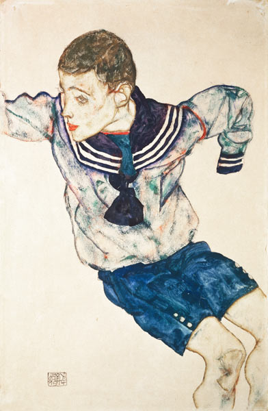 Boy in sailor suit from Egon Schiele