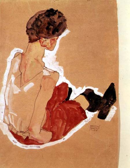 Seated Woman from Egon Schiele