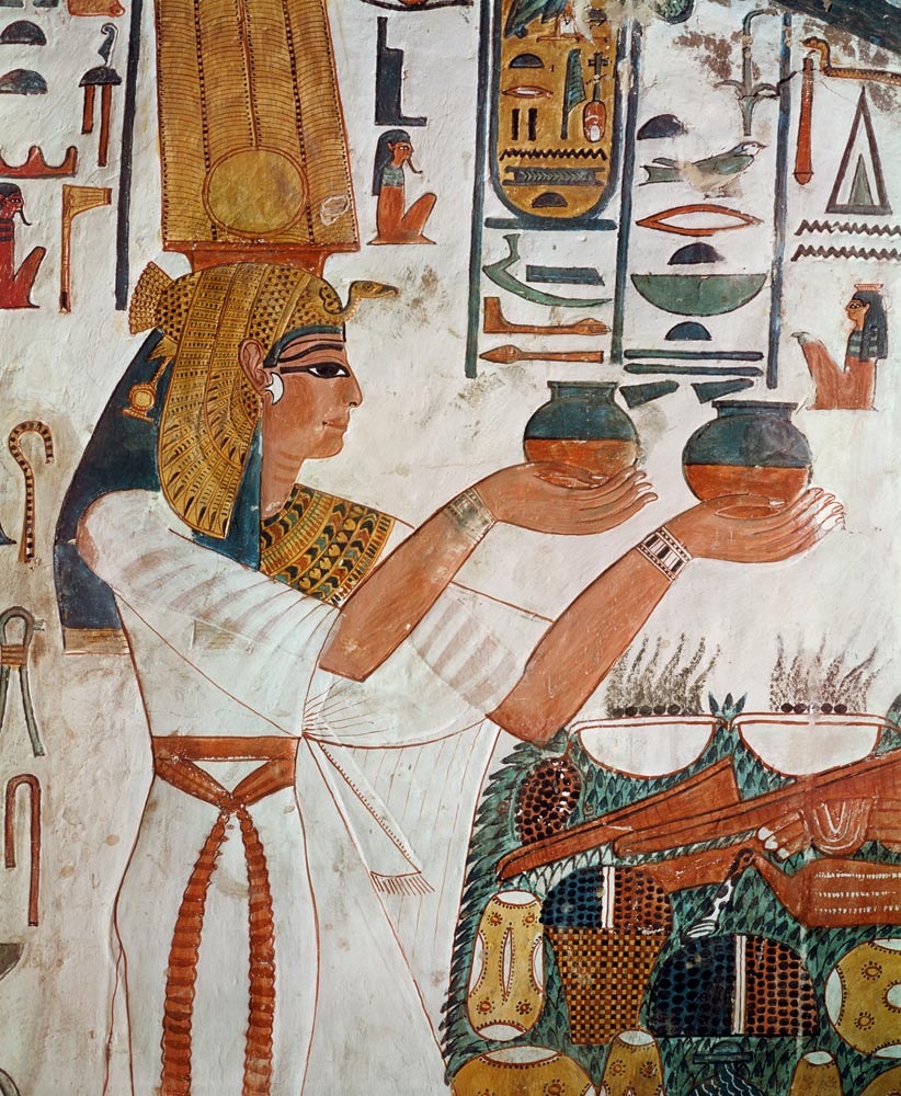 Nefertari Making an Offering, from the Tomb of Nefertari from Egyptian