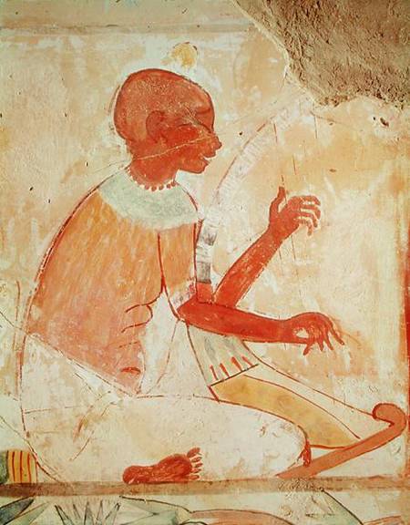 Blind Harpist Singing, from the Tomb of Nakht, New Kingdom from Egyptian