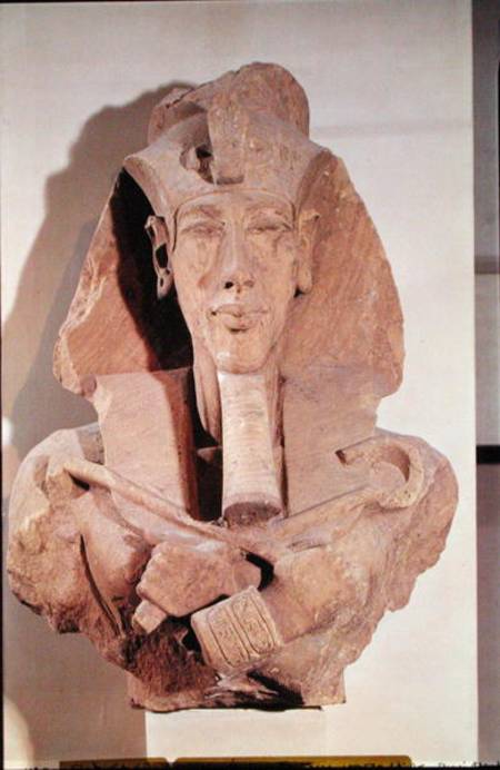 Bust of Amenophis IV (Akhenaten) (c.1364-1347 BC) from the Temple of Amun, Karnak, New Kingdom from Egyptian