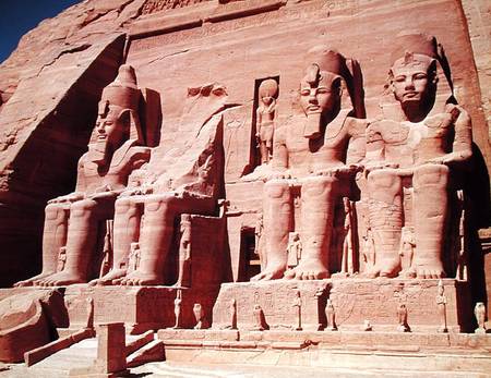 Four colossal figures of the king, from the Temple of Ramesses II, New Kingdom from Egyptian